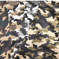 Tissu satiné imprimé camouflage 100% polyester, matière brillante effet soie, fluide, pour doublure de manteau, pantalons, chaussures, sacs, accessoires