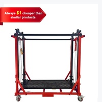 Plateforme élévatrice électrique portable pour échafaudage, pliable et mobile avec roues universelles pour la peinture murale