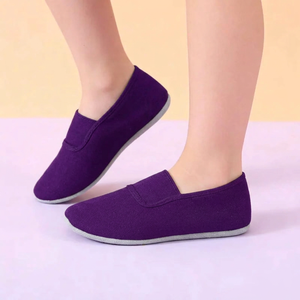 Zapatos de Ballet de Lona Amarillos para Mujer, Suela Plana de Goma, Forro de Algodón, Talla 8, Modelo SHOESGYM - Product Image 4