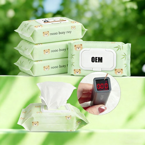 <span class=keywords><strong>Toallitas</strong></span> Húmedas para Bebé Antibacterianas, Ecológicas, Desechables por el Inodoro, con Etiqueta Personalizada, Fabricadas con Bambú Suave - Product Image 5