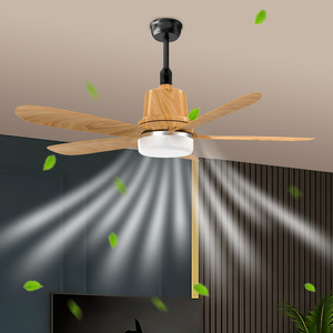 Quạt trần thiết kế hiện đại, ổ cắm E26/E27, tích hợp đèn LED, quạt trần nhỏ gọn với điều khiển từ xa - Product Image 5