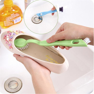 Double Headed <b>Shoe</b> <b>Brush</b> Nylon Bristles Portable For Cleaning <b>Shoes</b> Inside And Out - Product Image 1