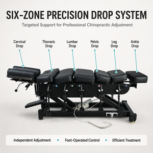 Mesa Quiropráctica Americana de Seis Secciones con Control por Pedal, la Más Vendida, para Clínicas y Centros de Rehabilitación - Product Image 5