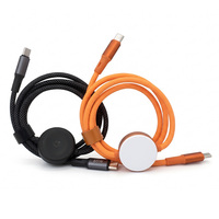 Kabel USB C ke C 80cm, Jalinan Nilon, Konektor Plastik, Pengisian Cepat PD, Tahan Lama, Sinkronisasi Data untuk Ponsel & Laptop