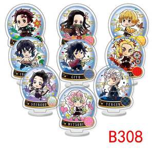 9 unids/set Kamado Nezuko Kanroji Mitsuri Tanjirou Kochou <span class=keywords><strong>Shinobu</strong></span> accesorios figura plástico artesanía acrílico Anime soporte placa - Product Image 6