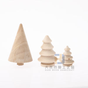 Fai da te Mini albero di natale in legno Xmas Tree artigianato bambini Kid Graffiti disegno giocattolo piolo persone ornamenti decorazioni - Product Image 4