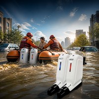 Propulseur électrique hors-bord LSJ-T200 4KW, à faible profondeur et fond plat, combo 2/3/4 unités, pour sauvetage aquatique et bateau de patrouille