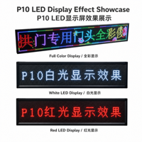 Affichage LED extérieur rouge à défilement P10, panneau publicitaire