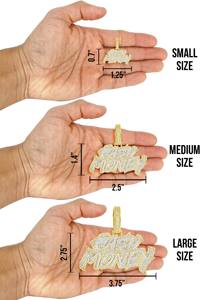 High Quality <b>Solid</b> <b>Gold</b> Moissanite <b>Pendant</b> Necklace with Classic Hip Hop Inspired Design - Product Image 3