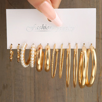Ensemble de boucles d'oreilles Huggie en pierre crustale multi-style fête bijoux en perles déclaration plaqué or ensemble de boucles d'oreilles géométriques pour femmes