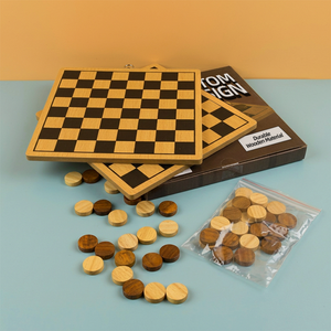 Alta qualità Custom in legno <span class=keywords><strong>dama</strong></span> scacchiera <span class=keywords><strong>gioco</strong></span> <span class=keywords><strong>da</strong></span> tavolo educativo giocattolo giochi <span class=keywords><strong>da</strong></span> tavolo <span class=keywords><strong>dama</strong></span> - Product Image 2