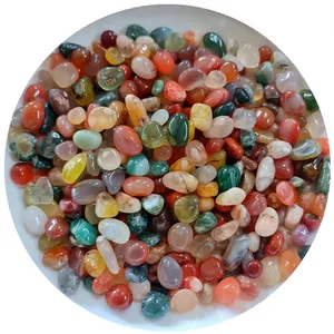 Pedra agata polida redonda de alta qualidade multi cores
