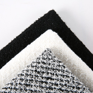 Tissu en tweed blanc à carreaux <span class=keywords><strong>laine</strong></span> grossière pour femmes automne hiver vêtements couleur unie Plaid nouveau Style - Product Image 2