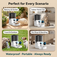 Distributeur automatique de nourriture pour animaux de compagnie intelligent, étanche, 4L, avec caméra WiFi, double alimentation, programmable, certifié RoHS, OEM ODM, pour chats et chiens