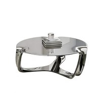Table basse de style italien, design de luxe léger, électroplaquée, creuse, avec structure en acier inoxydable, pour chambre d'hôtes et salon