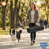 Tapis de voyage pour chien portable avec motif de logo personnalisé, ensemble de laisse pour chien imperméable, lit pour animaux de compagnie pliable, lavable en extérieur, lit pour chiot, tapis de lit pour chien en extérieur
