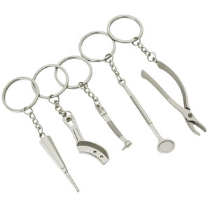 Porte-clés en forme de dent molaire dentaire en alliage de zinc dents porte-clés en métal simulé outils dentaires en métal pince dentaire dentiste porte-clés - Product Image 6