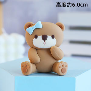 Muñeca de <span class=keywords><strong>goma</strong></span> suave de dibujos animados, cumpleaños de niños bebé Primer Cumpleaños pastel exhibición pieza pastel Topper - Product Image 5