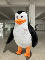 Costume de Mascotte Pingouin Gonflable pour Adultes 2m 2.6m – Tenue de Pingouin de Dessin Animé pour Événements et Location