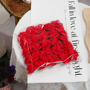 Offre Spéciale 8cm 25 pièces/sac multicolore mousse de polyéthylène rose tête <span class=keywords><strong>fleur</strong></span> à la main rose bricolage mariage amélioration de l'habitat fête de vacances - Product Image 4