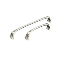 ISILINE Poignée de tirage en laiton massif nickelé poli PVD 106/170mm & 96/160mm CTC pour tiroirs de cuisine, armoires et quincaillerie de meubles