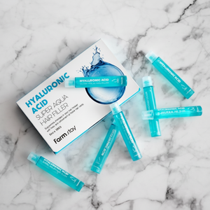 Farmstay Hyaluronic Acid Super Aqua Hair Filler 130ml Lot de 10 avec 2 formules concentrées en promotion - Product Image 1