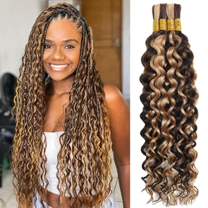 Cheveux humains en vrac pour tresses Deep Wave de 12 à 30 pouces, cheveux humains bouclés naturels pour tresses torsadées, au crochet et sans nœuds - Product Image 5