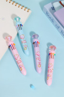 Mignon Style Acrylique Cristal Diamant Conception Stylo À Bille Dix Couleurs 0.7mm Largeur D'écriture pour Scrapbook Journaux ou Dessin