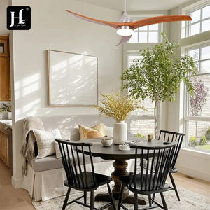 Ventilateur de plafond décoratif, prix du ventilateur de plafond électrique, ventilateur de plafond électrique de haute qualité, blanc simple, en bois, avec éclairage LED - Product Image 6