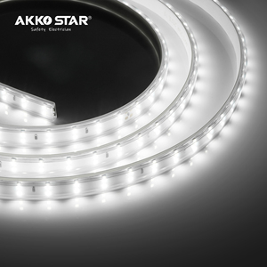 Akko Star 2835-120d-Phía trước đôi hàng phẳng dây trong suốt dải ánh sáng miễn phí với ánh sáng màu xanh 100/cuộn, một mét, một cắt - Product Image 3