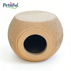 卸売大型高密度耐久性のある高級猫ハウス環境に優しい再生段ボール製爪とぎ付きアパート型室内用 - Product Image 2