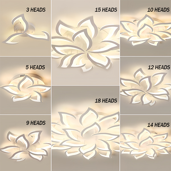 Modern LED Ceiling Light for Living Room Remote Control Chandelier with Iron Base for Home Decor · image 4