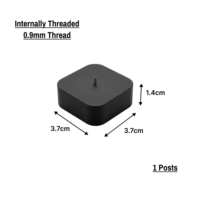 Présentoir de bijoux de piercing corporel JIAXIN en acrylique noir tendance avec filetage interne pour oreilles, ongles et nombrils