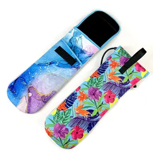 Large Size Neoprene Curling Iron Holder Flat Iron Curling Wand Travel Cover Case Bag Pouch