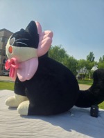 Ballon Mascotte Géant Gonflable Personnalisé Chat Imperméable Alimenté par Batterie Modèle de Dessin Animé pour Décoration Extérieure et Intérieure