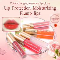 Gloss à lèvres changeant de couleur, hydratant, repulpant, soin des lèvres, fini verre, teinte naturelle, longue tenue, hydratant, OEM/ODM, marque privée