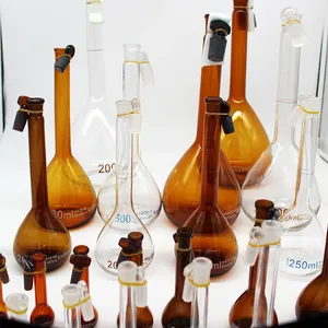 250ml clear volumetric flask with ground-in glass stopper 500ml 1000ml