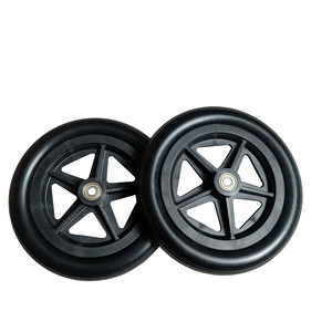 Cheng Jin Vehicles 8 Inch PU Foam Wheel Ball Bearing Solid Wear Resistant <b>For</b> Wheelchair <b>Tool</b> <b>Cart</b> Handcart Accessories - Product Image 4