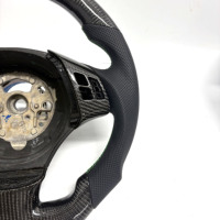 Volant en fibre de carbone noire E90 adapté aux E82 E87 E92 E93 avec palettes de changement de vitesse, acceptant toute personnalisation