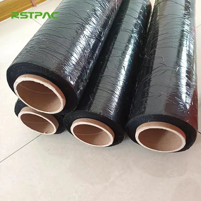 Black wrap film Stretch Packingwidth 50 weight 3.3 kg