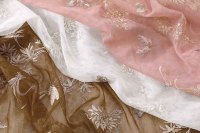 Tissu de dentelle Jacquard de qualité supérieure en polyester enduit de PVC pour robes de mariée tenues de mariage trame tricotée avec technique de broderie tissée