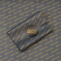 Papier de soie personnalisé, papier de soie noir avec logo imprimé or rose pour l'emballage