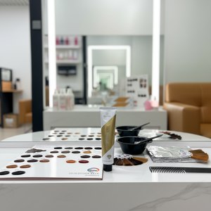 En stock, prêt à être expédié, crème colorante permanente pour cheveux 100 ml, sans ammoniaque, couvrant les cheveux gris, noir, longue durée, crème colorante pour cheveux de salon - Product Image 6