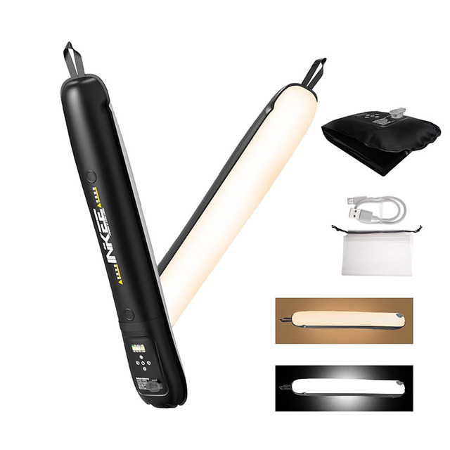 INKEE GC12 Portable Handheld LED Video Light Wand Bi-Color Photographic Lighting for Video Recording & Photography