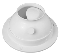 Diffuseur d'air circulaire en aluminium avec volume d'air réglable, design victorien, pour utilisation en extérieur dans les aéroports et sur les places publiques