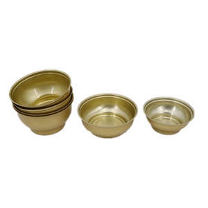 Boîtes de conserve en aluminium doré de 180ml 250ml 300ml avec couvercles à anneau #401 pour nid d'oiseau de bouillie - Product Image 2