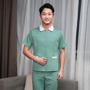 Eleganti Uniformi Bianche con Colletto <span class=keywords><strong>per</strong></span> Hotel, Nuovo Design Confortevole <span class=keywords><strong>per</strong></span> Personale di Pulizia, Vendite Premium - Product Image 4