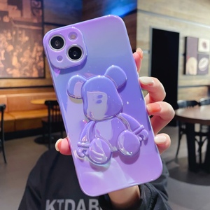 Bán Chạy Ốp Điện Thoại Vỏ Tpu Mềm Hình Gấu Ốp Điện Thoại Di Động Ba Chiều Cầu Vồng Sang Trọng Màu Gradient Cho <span class=keywords><strong>Iphone</strong></span> Series 7 8 Xr 13 - Product Image 6