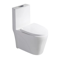 WC monobloc moderne en céramique à double chasse, à siphon allongé, avec évacuation en S, pour villas et maisons, fourni directement par l'usine
