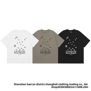 Camisetas de Algodón de la Marca de Moda MM6 al por Mayor con Estampado de Letras Inspiradas en un Estilo Minimalista para Hombre - Product Image 3